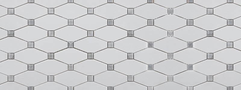 Thassos Long Octagon w/Grey Dot
