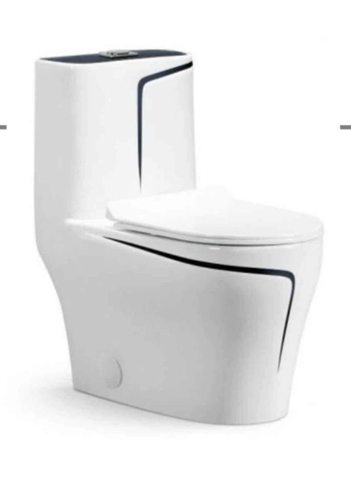 SINGLE PC TOILET SEAT (WHITE AND BLACK)
