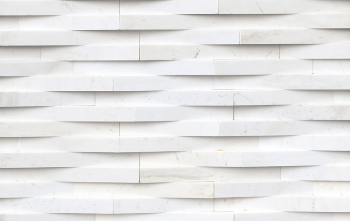 Cosmic White 3D White Wave Stone