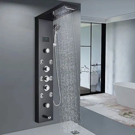SHOWER PANEL BLACK