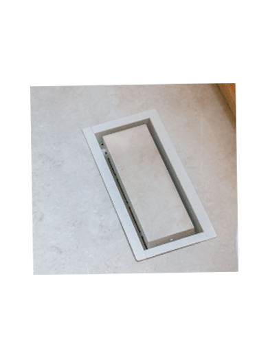 METAL TOP MOUNT ARIA VENT WHITE FINISH